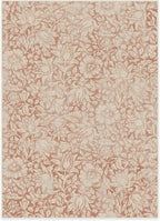 RUGGABLE x Morris & Co Washable Area Rug – Mallow Rust Red 5x7, Stain-Resistant, Non-Slip – Medium Machine Washable Rugs for Living Room, Bedroom, Hallway, Entryway & Office–with Cushioned Pad