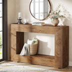 Tribesigns Farmhouse Console Table, 47 Inches Entryway Console Table with Storage, Industrial Hallway Accent Table for Living Room, Entrance