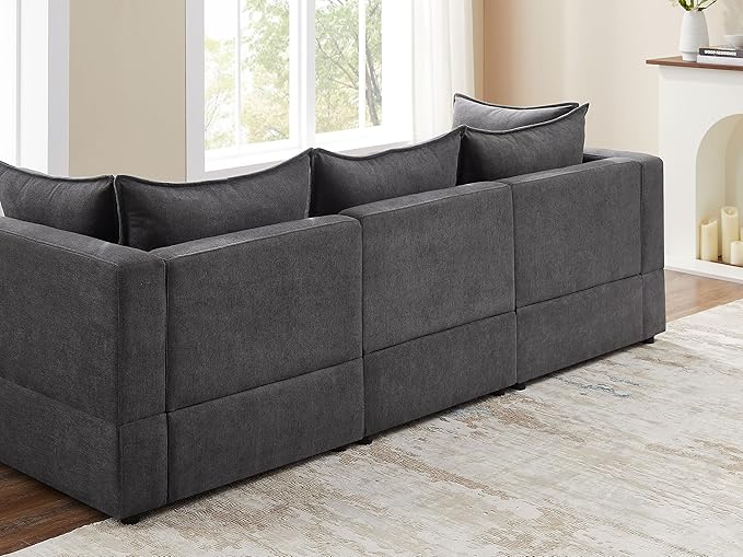 VANOMi Modular Sectional Sofa, 6 Seater Sleeper Sectional Sofa Modular Sectional Couch for Living Room, Sofa Bed-M