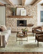 Loloi Magnolia Home by Joanna Gaines Banks Collection BAN-06 Natural/Granite 2'-3" x 3'-9" .13" Pile Height, Machine Washable, Accent Rug