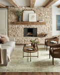 Loloi Magnolia Home by Joanna Gaines Banks Collection BAN-06 Natural/Granite 7'-6" x 9'-6", .13" Pile Height, Machine Washable, Area Rug