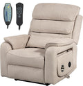Power Lift Recliner Chair for Adults Elderly Lay Flat Velvet Recliners with Massage Heating, Extended Footrest, Wireless Charging Device, USB Ports, Cup Holder, Lumbar Pillow