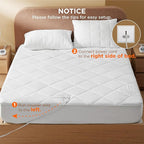 Bedsure Heated Mattress Pad Queen - Bed Warmer with Memory & Preheat Functions, 12-Hour Auto Off & 10 Heat Settings, Dual Controllers, Fast Heating, Brushed Electric Mattress Pad Queen, 60"x80"