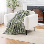 Berkshire Blanket Peanuts VelvetLoft Cute Character Snoopy Plush Throw Blanket,Peanuts Poses and Paws Loden,Throw 55 in x 70 in (Official Peanuts® Product)