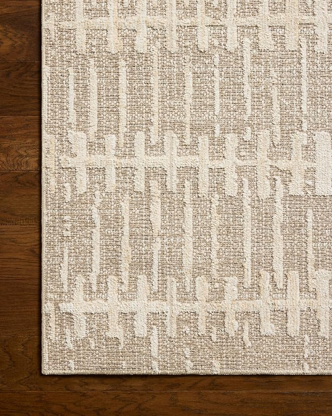 Loloi Amber Lewis Bexley Collection BEX-02 Taupe/Natural 2'-7" x 10'-0" Runner Rug Neutral, Textured, Living, Bedroom, Dining, Carpet
