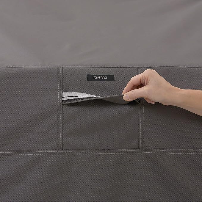 Classic Accessories Ravenna Water-Resistant 72 Inch Rectangular/Oval Patio Table Cover, Outdoor Table Cover