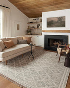 Loloi Angela Rose Rivers Collection RIV-02 Lagoon/Ivory 9'-3" x 13' Reversible Area Rug