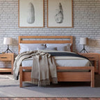 Grain Wood Furniture Loft Full Size Solid Wood Bed, Acacia