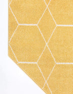 Unique Loom Trellis Frieze Collection Area Rug - Geometric (5' Octagon, Yellow/ Ivory)