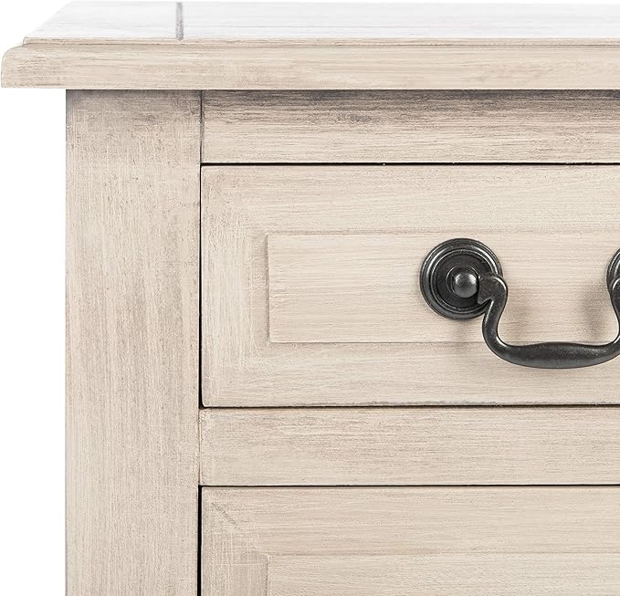 SAFAVIEH Home Collection Primrose Greige 3-Drawer Console Table