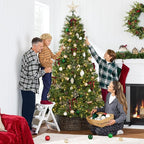 Best Choice Products 4.5ft Pre-Lit Scotch Pine Christmas Tree, Premium Pre-Decorated Artificial Holiday Decor w/ 396 Branch Tips, 2-in-1 White and Multicolor LED Lights, Cordless Setup