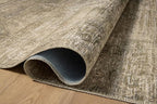 Loloi Amber Lewis Cambria Collection CBR-03 Sand/Olive 6'-0" x 9'-0" Area Rug Jute, Neutral, Vintage Style, Antique Tone, Living, Bedroom, Dining, Carpet