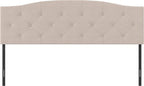 Hillsdale Provence Upholstered, King/Cal King Headboard with Frame, Light Beige