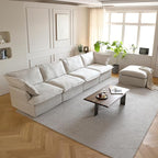 JACH L-Shaped Sectional Couches, Modular Sectional Sofas, Modern Couch Sofa with Chaise Ottoman, Cushion Covers Removable, Two Corners and Two Middle Sofa for Living Room (Beige)
