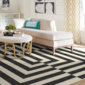 RUGGABLE x Jonathan Adler Machine Washable Modern Area Rug – Op Art Charcoal 9x12, Stain-Resistant, Non-Slip – Large Rugs for Living Room, Bedroom, Hallway, Entryway & Office–with Cushioned Pad