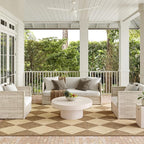 nuLOOM 6' 7" x 9' Outdoor Performance Area Rug, Stain Resistant, Weather Resistant, High Traffic, Patio, Balcony, Outside, Sabina Brown