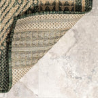 nuLOOM 6' 7" x 9' Outdoor Tribal Geometric Area Rug, Stain Resistant, Weather Resistant, High Traffic, Patio, Balcony, Outside, Ranya Green