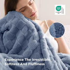 Bedsure GentleSoft California King Blanket for Bed - Super Soft Cozy Blankets for Women Men Girls, Large Fuzzy Fleece Throw for Bedroom Decor, Ashley Blue, 102x96 Inches