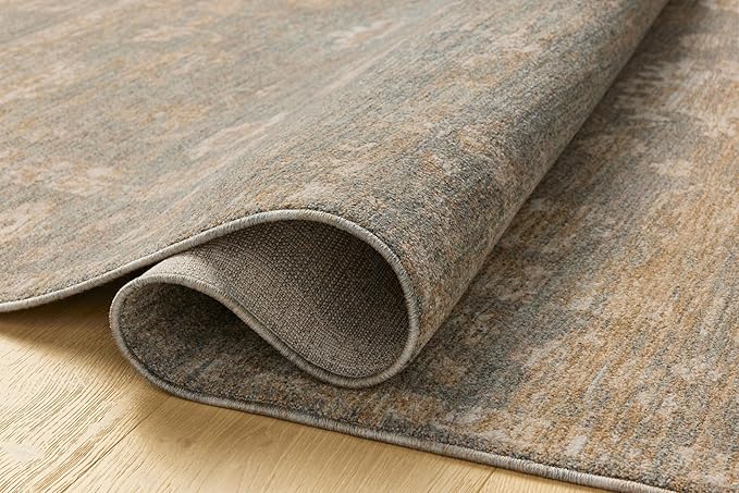 Loloi Chris Loves Julia Louisa Collection LOI-04 Lagoon/Ivory 2'-3" x 3'-10", .38" Pile Height, Accent Rug