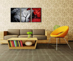 Wieco Art Large Size Framed Art Canvas Art Prints Wall Art the Cloud Tree Abstract Pictures Paintings for Bedroom Home Office Decorations Contemporary Artwork 3 Panels Black Frames