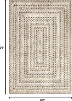 nuLOOM Carley Geometric 5x8 Machine Washable Area Rug for Living Room Bedroom Dining Room Kitchen, Beige/Ivory