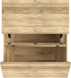 SIMPLIHOME Abba 36-inch Wide Solid Mango Modern Lift Top Square Coffee Table with Dual Lift Panels and 2 Storage Compartments in Natural for Living Room