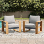 LayinSun Aluminum Patio Furniture Set 2 Chair, Oversized Seat with Hight Back, Outdoor Conversation Sets for Porch, Balcony, Deck