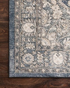 Loloi Teagan Collection TEA-01 Denim/Mist 2'-8" x 4' Accent Rug, Large, Soft Neutral Rug, High-Traffic for Living Room, Bedroom, Home Office, Dining Area