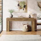 Tribesigns 70.9-Inch Extra Long Console Table, Rustic Wooden Sofa Table Behind Couch, Farmhouse Entryway Console for Living Room, Entryway, Hallway, Foyer (Brown)