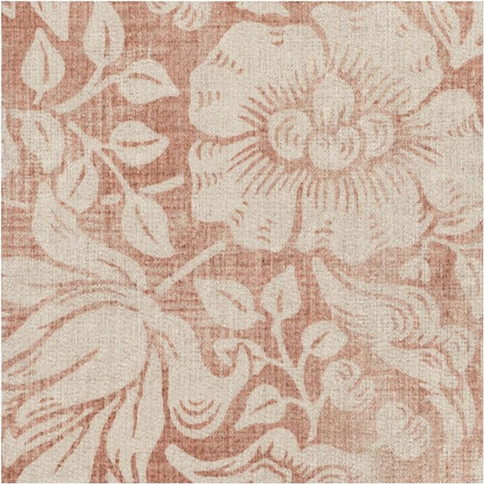 RUGGABLE x Morris & Co Washable Runner Rug – Mallow Rust Red 2.5x10, Stain-Resistant, Non-Slip Hallway Runner – Machine Washable Rug for Hallway, Entryway, Living Room & Kitchen–with Cushioned Pad