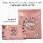 Grab Green Stoneworks Natural Laundry Detergent Powder Pods, Rose Petal, 50 loads