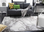 SAFAVIEH Craft Collection Area Rug - 5'3" Square, Grey & Silver, Modern Abstract Design, Non-Shedding & Easy Care, Ideal for High Traffic Areas in Living Room, Bedroom (CFT877G)