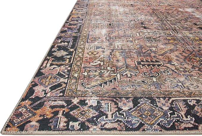 Loloi Chris Loves Julia Jules Collection JUL-02 Terracotta/Multi 7'-6'' x 9'-6'', .13" Pile Height, Area Rug