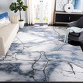 SAFAVIEH Craft Collection X-Large Area Rug - 12' x 15', Grey & Blue, Modern Abstract Design, Non-Shedding & Easy Care, Ideal for High Traffic Areas in Living Room, Bedroom (CFT877L)