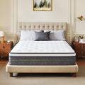 CH CHARME HOUSE Queen Mattress 10 Inch Hybrid Mattresses in a Box, Medium Feel Foam and Individual Pocket Springs, Fiberglass Free Mattress, Extra Edge Support, Pressure Relief, CertiPUR-US