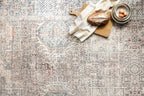 Loloi Chris Loves Julia Jules Collection JUL-07 Natural/Ocean 2'-6'' x 12'-0'', .13" Pile Height, Runner Rug