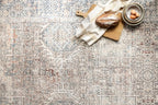 Loloi Chris Loves Julia Jules Collection JUL-07 Natural/Ocean 2'-6'' x 9'-6'', .13" Pile Height, Runner Rug