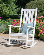 POLYWOOD Vineyard Porch Rocking Chair, HDPE Outdoor Rocker, Patio Furniture, Made in USA, Teak