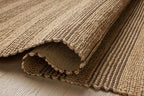 Loloi Chris Loves Julia Judy Collection JUD-06 Natural/Chocolate 2'-6" x 7'-6" Runner Rug