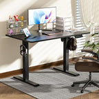 BIZUM 40x24 Inch Electric Standing Desk with Memory Presets, Quiet Motor Height Adjustable Stand Up Desk for Home Office & Gaming, Ergonomic Sit Stand Workstation，Black