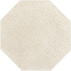 Unique Loom Solid Shag Collection Area Rug (8' Octagon, Snow White)