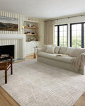 Loloi Kamala Collection KAM-02 Ivory/Silver 2'-7" x 8'-0" Runner Rug