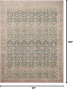 Loloi Angela Rose Aubrey Collection AUB-02 Aqua/Sand 8'-3" x 11'-3", .19" Pile Height, Area Rug
