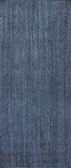 nuLOOM 2x8 Rigo Jute Hand Woven Area Rug, Navy, Solid Farmhouse Design, Natural Fiber, For Bedroom, Living Room, Dining Room, Hallway, Office, Kitchen, Entryway
