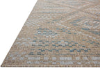 Loloi Amber Lewis Topanga Collection TOP-04 Natural/Aqua 6'-7" x 9'-4" Indoor/Outdoor Area Rug