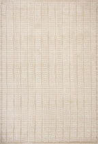 Loloi Chris Loves Julia Calvin Collection CLV-02 Ivory/Oatmeal 9'-6" x 12'-6" Area Rug Checkered Neutral Soft Living Room Bedroom Carpet