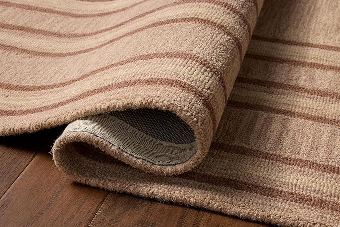 Loloi Chris Loves Julia Alfie Collection ALF-01 Blush/Rose 5'-0" x 7'-6" Area Rug Wool Neutral Living Bedroom Dining Carpet