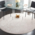SAFAVIEH Area Rug 5' Round - Reflection Collection - Beige & Cream, Non-Shedding & Easy Cleaning, Ideal for Living Room, Bedroom (RFT665A)