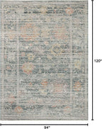 Loloi Magnolia Home by Joanna Gaines Millie Collection MIE-01 Blue/Multi 7'-10" x 10', .25" Pile Height, Area Rug