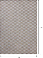 Loloi Amber Lewis Topanga Collection TOP-02 Natural/Silver 7'-10" x 10' Indoor/Outdoor Area Rug